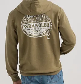 112350060- Wrangler Men's Hoodie Rope Frame- Olive