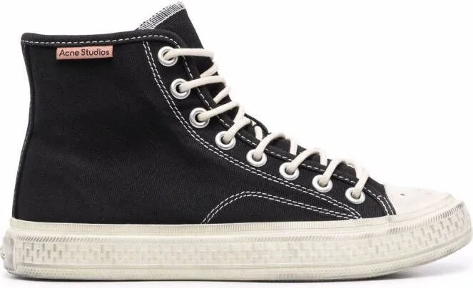 Acne Studios Ballow tumbled high-top sneakers Black