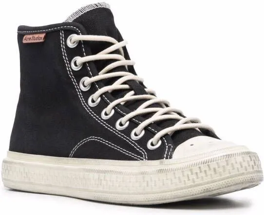 Acne Studios Ballow tumbled high-top sneakers Black