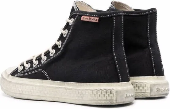 Acne Studios Ballow tumbled high-top sneakers Black