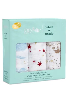 aden + anais Harry Potter iconic Cotton Muslin Squares 3 Pack