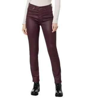 AG Jeans Mari High-Rise Slim Straight in Ltt Lt Pinot Noir