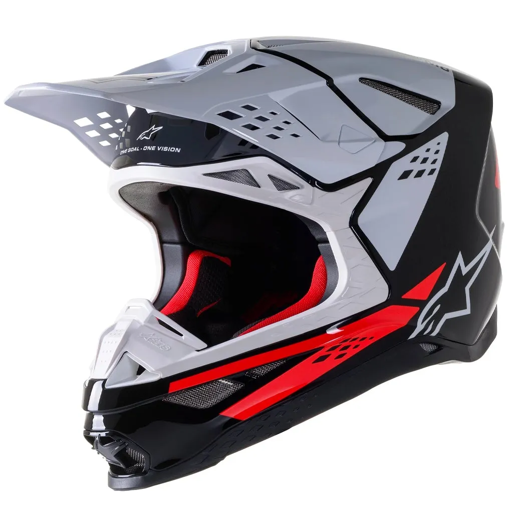 Alpinestars - S-M8 Factory Black/White/Red Helmet