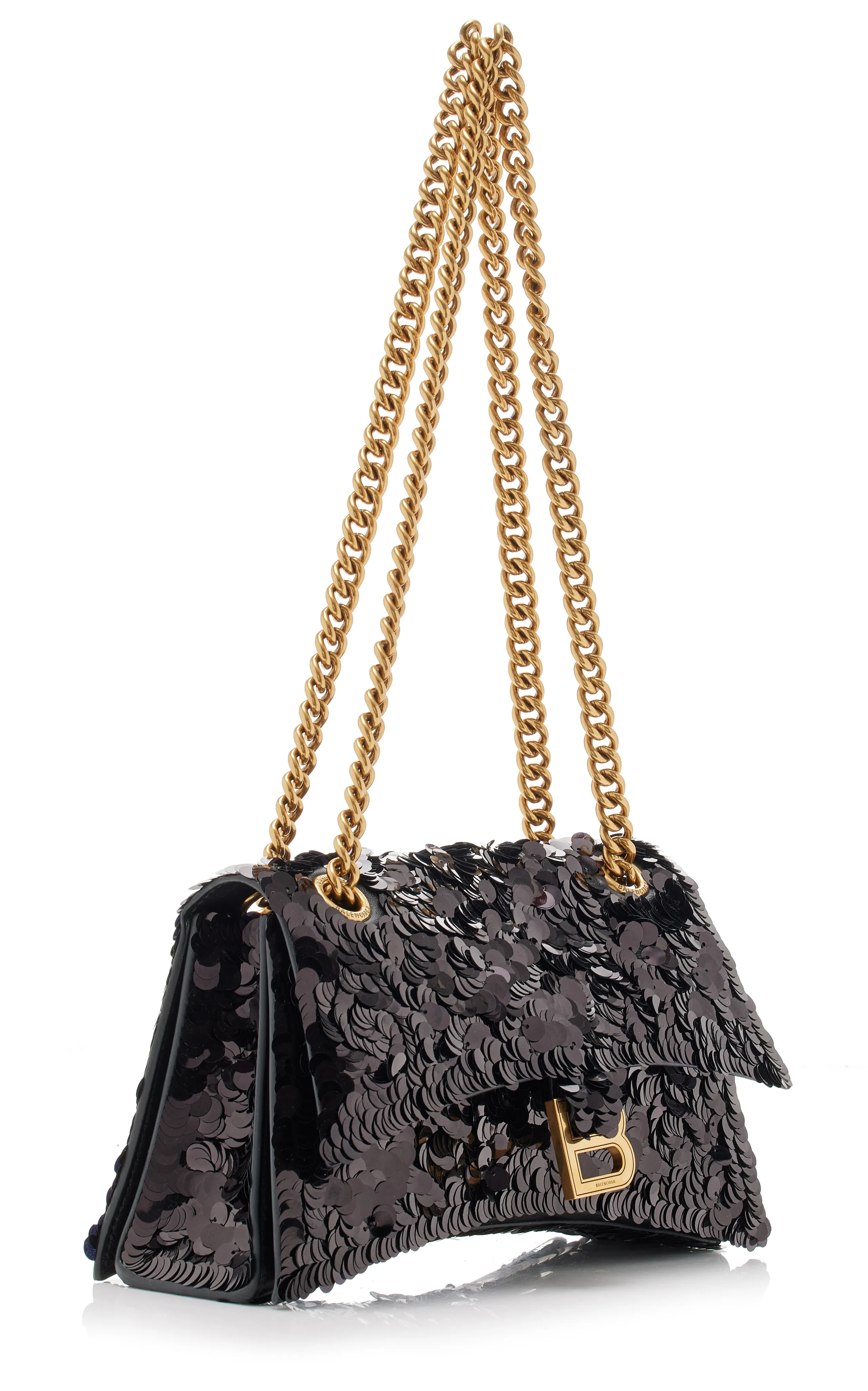 Balenciaga Crush Sequin Small Shoulder Bag