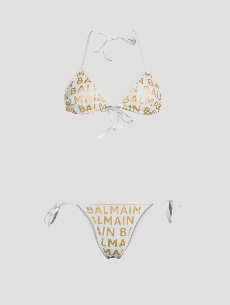 BALMAIN Monogram Motif Bikini Set