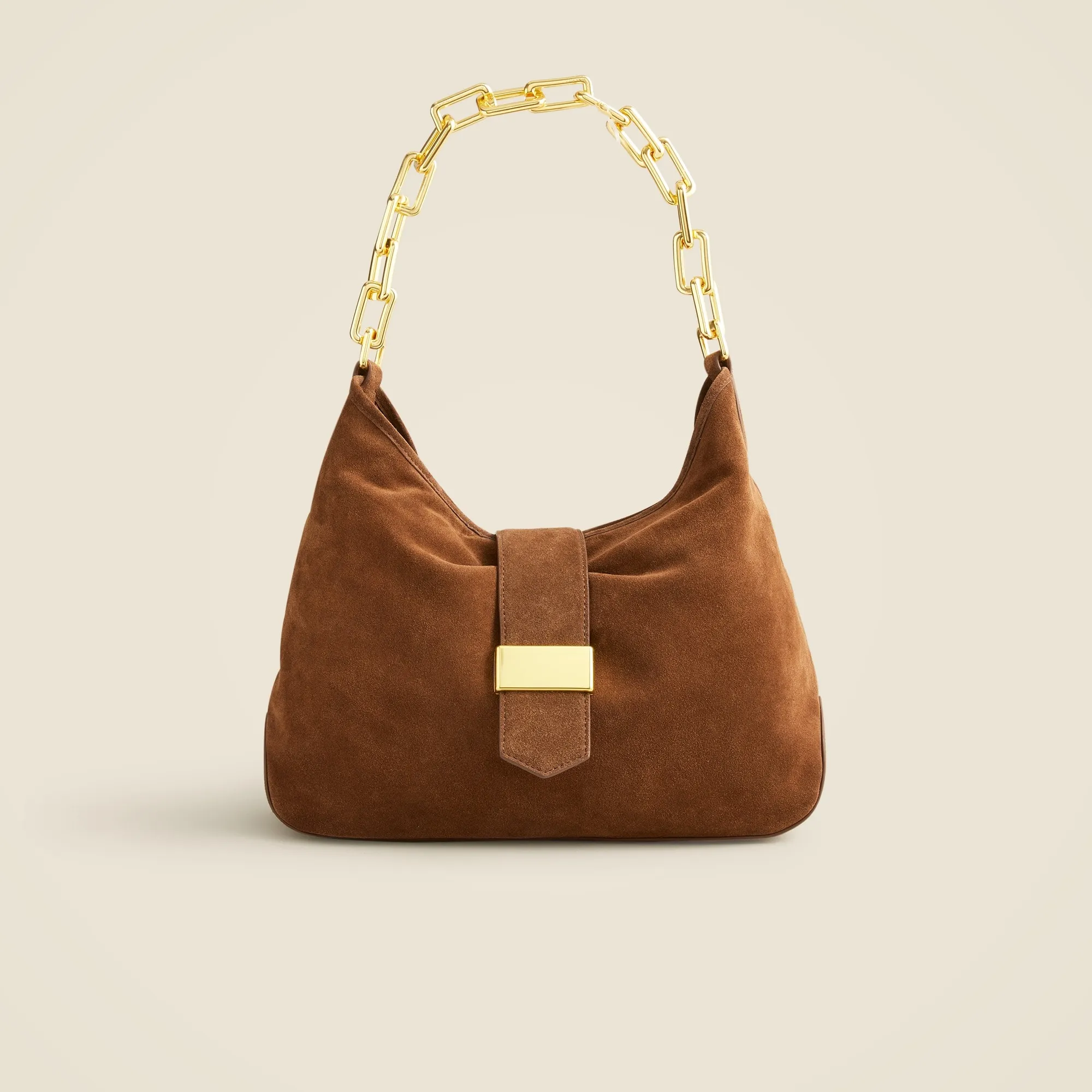 Berkeley chainlink shoulder bag in suede