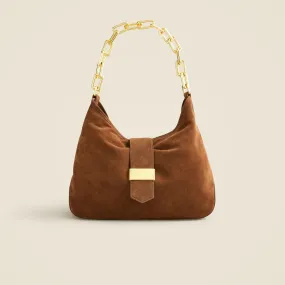 Berkeley chainlink shoulder bag in suede