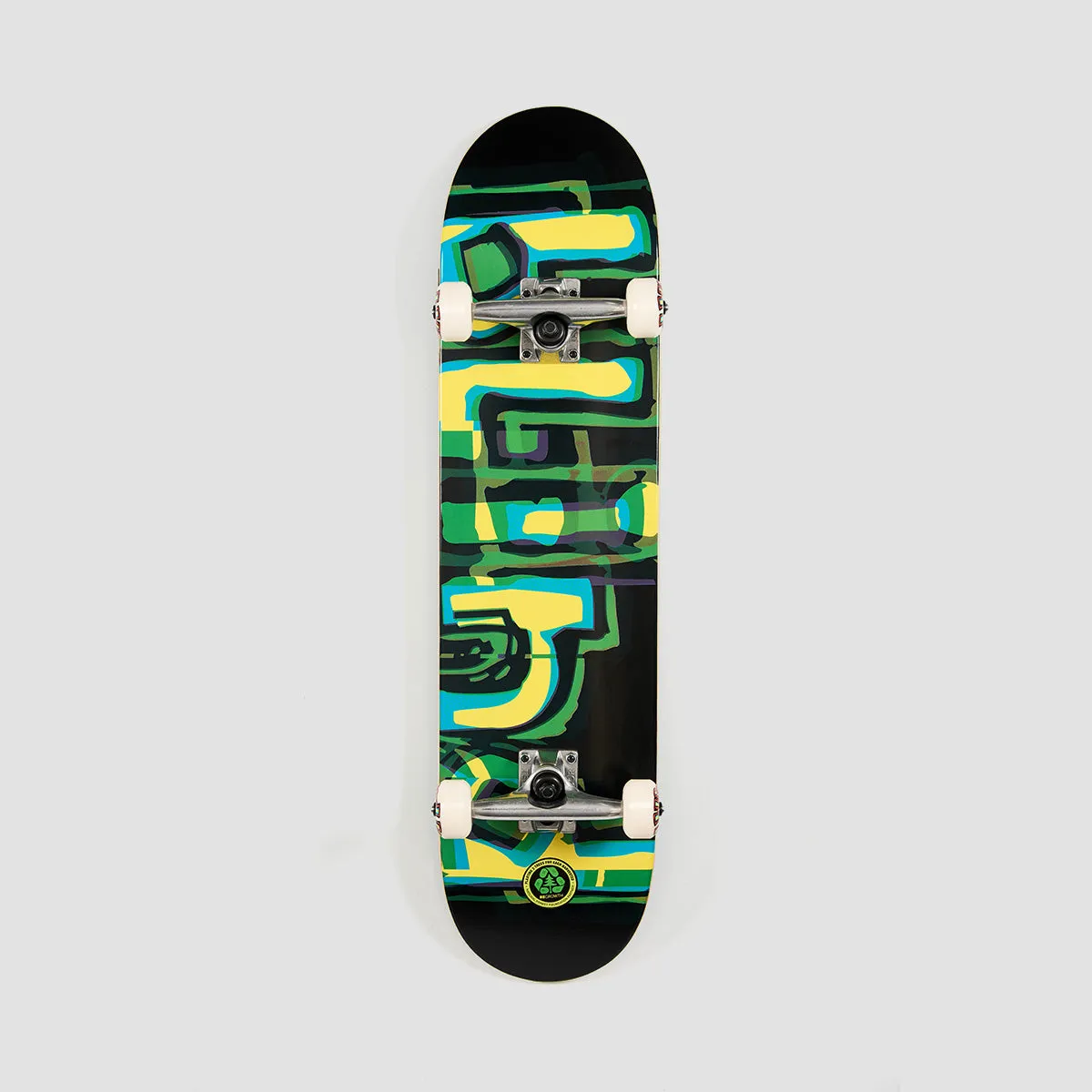 Blind Logo Glitch FP  Skateboard Green/Yellow - 7.875