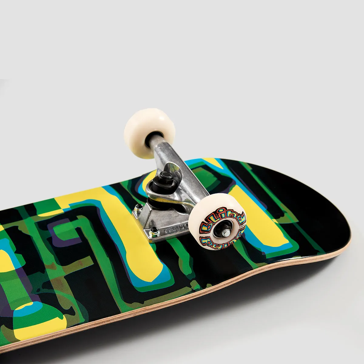 Blind Logo Glitch FP  Skateboard Green/Yellow - 7.875