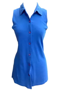 Blue Top Sleeveless Karen Scott, Size S