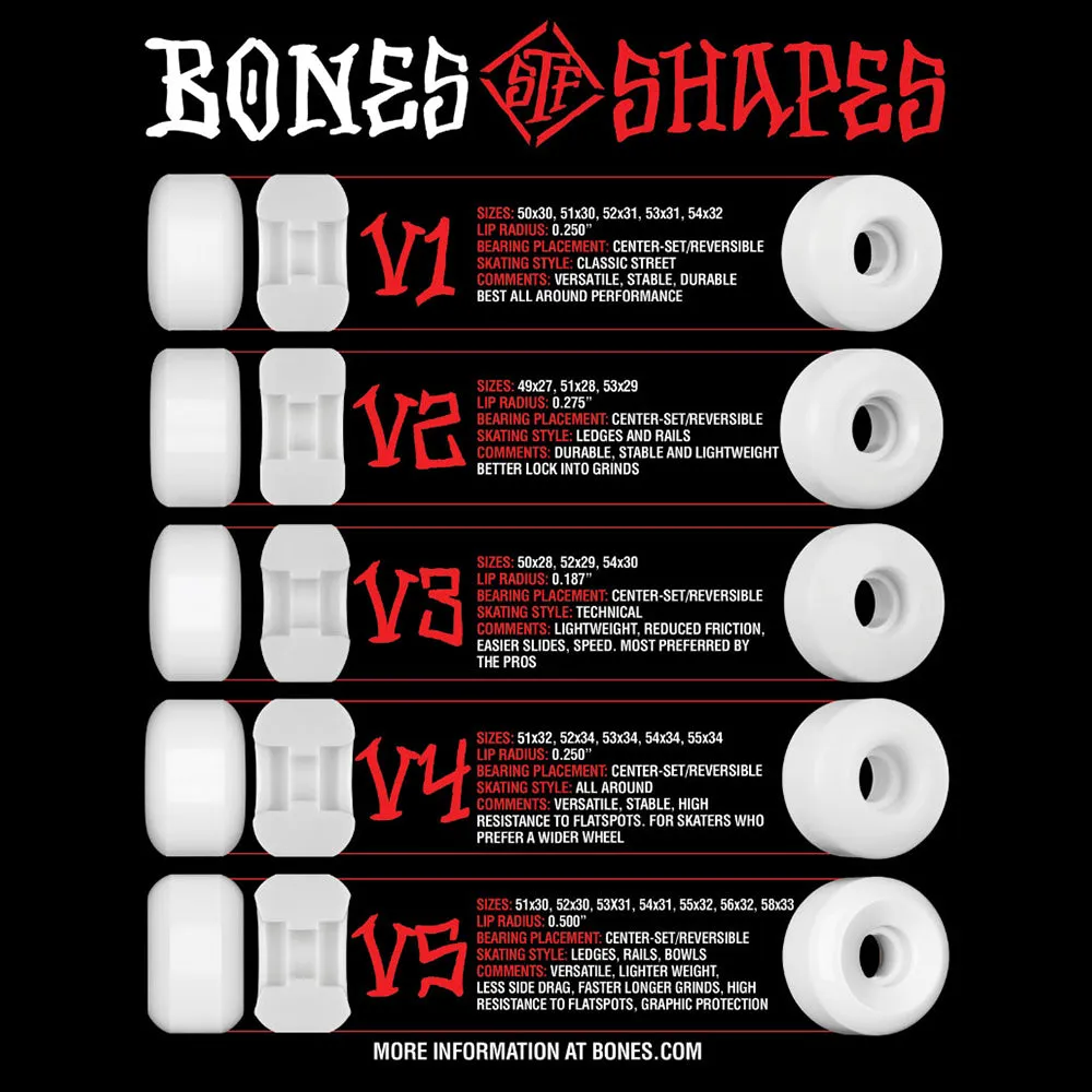 Bones Patterns 99a V3 Slims Skateboard Wheels