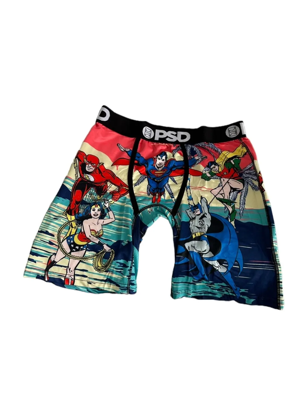 Boxer PSD Super Amigos Superman Batman Joker Flash Mujer Maravilla Linterna Verde