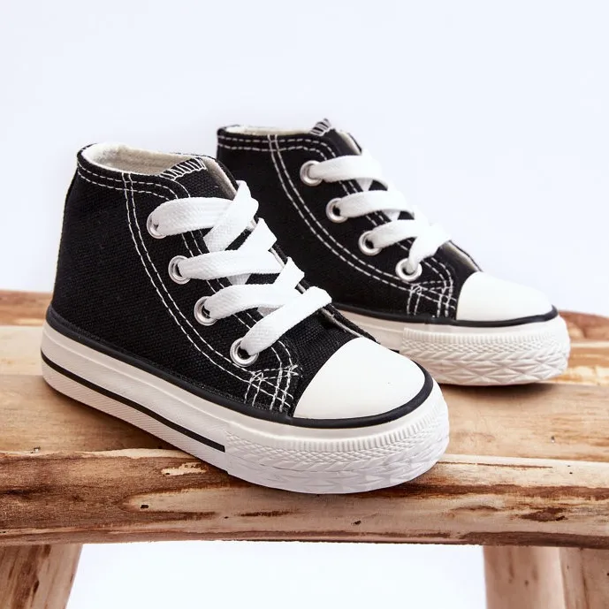 Children's High Sneakers Black Filemon