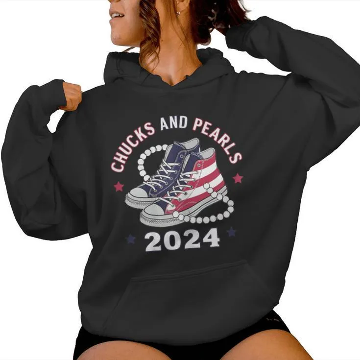 Chucks And Pearls Cute 2024 Women Hoodie