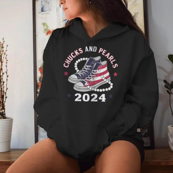 Chucks And Pearls Cute 2024 Women Hoodie