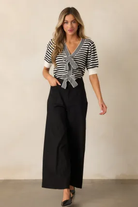 Daylight Glimmer Black Wide Leg Pants