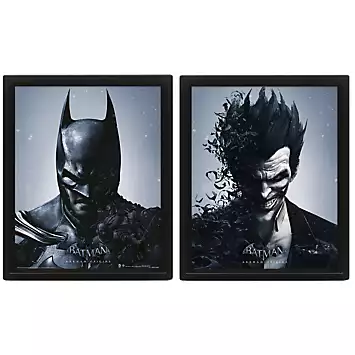 DC Comics Batman Arkham Origins (Batman/Joker) 3D Lenticular Framed Print | Kaleidoscope