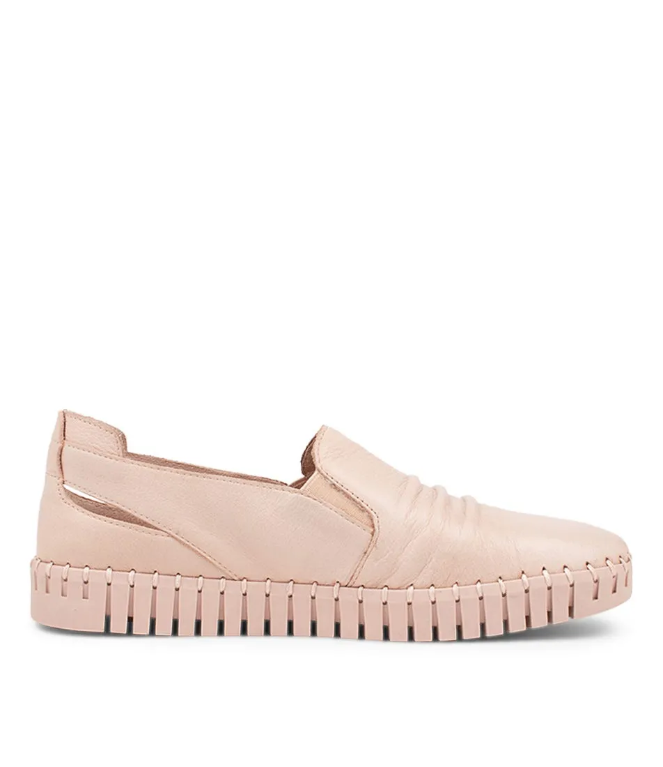 DJANGO & JULIETTE Hawk Nude Leather Sneakers Ns