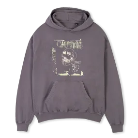 DONT DROP ME Pigment Grey Oversized Hoodie.