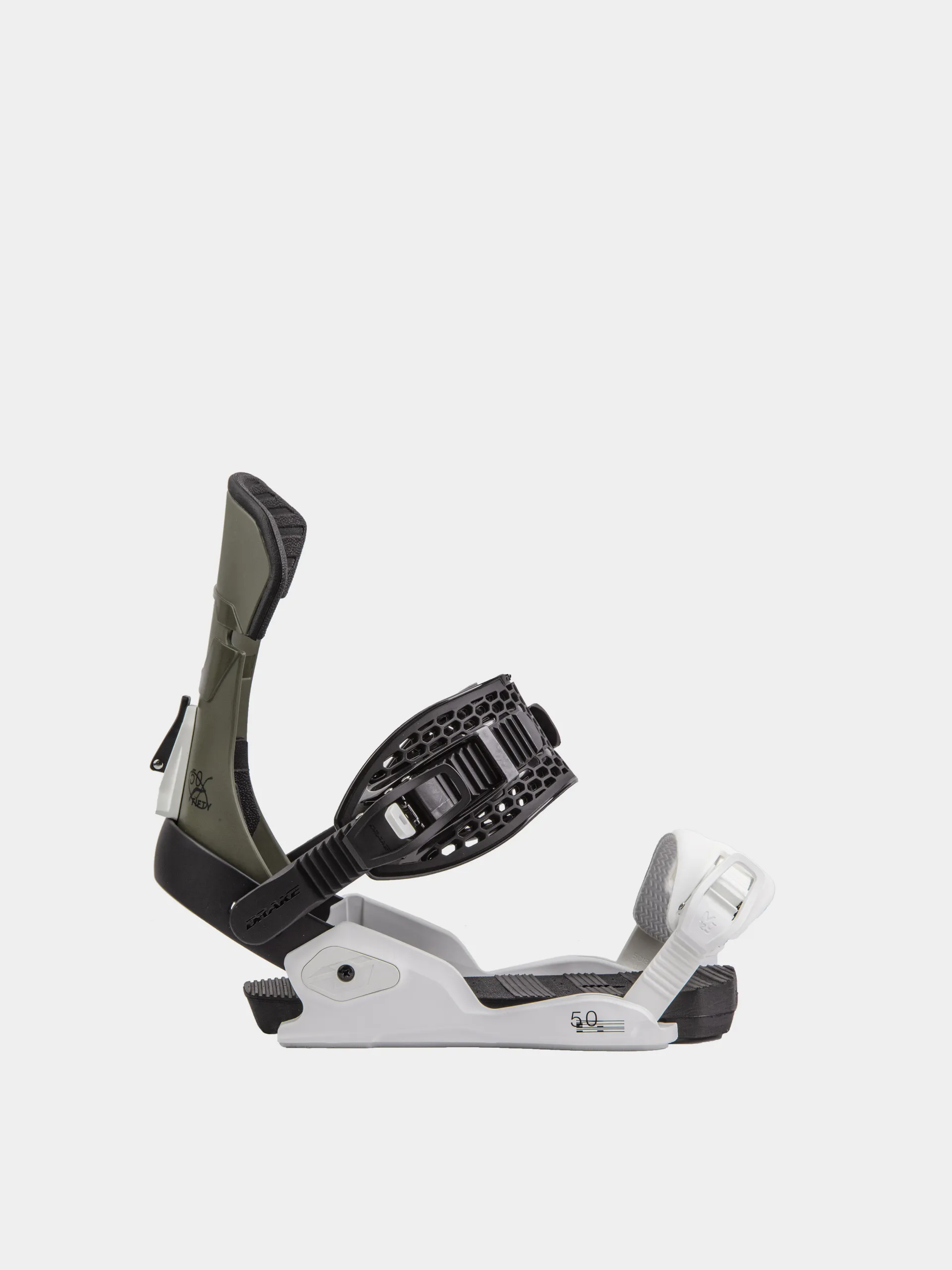 Drake Fifty Snowboard bindings (green forest/white)