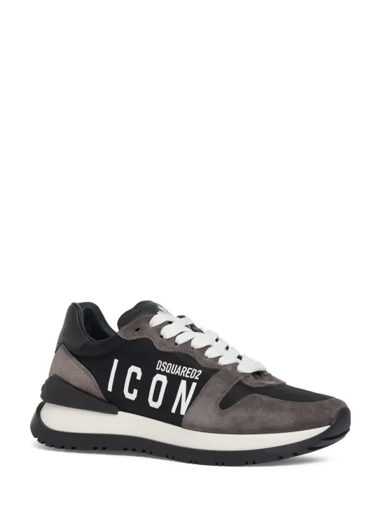 Dsquared2   Icon tech & leather sneakers 