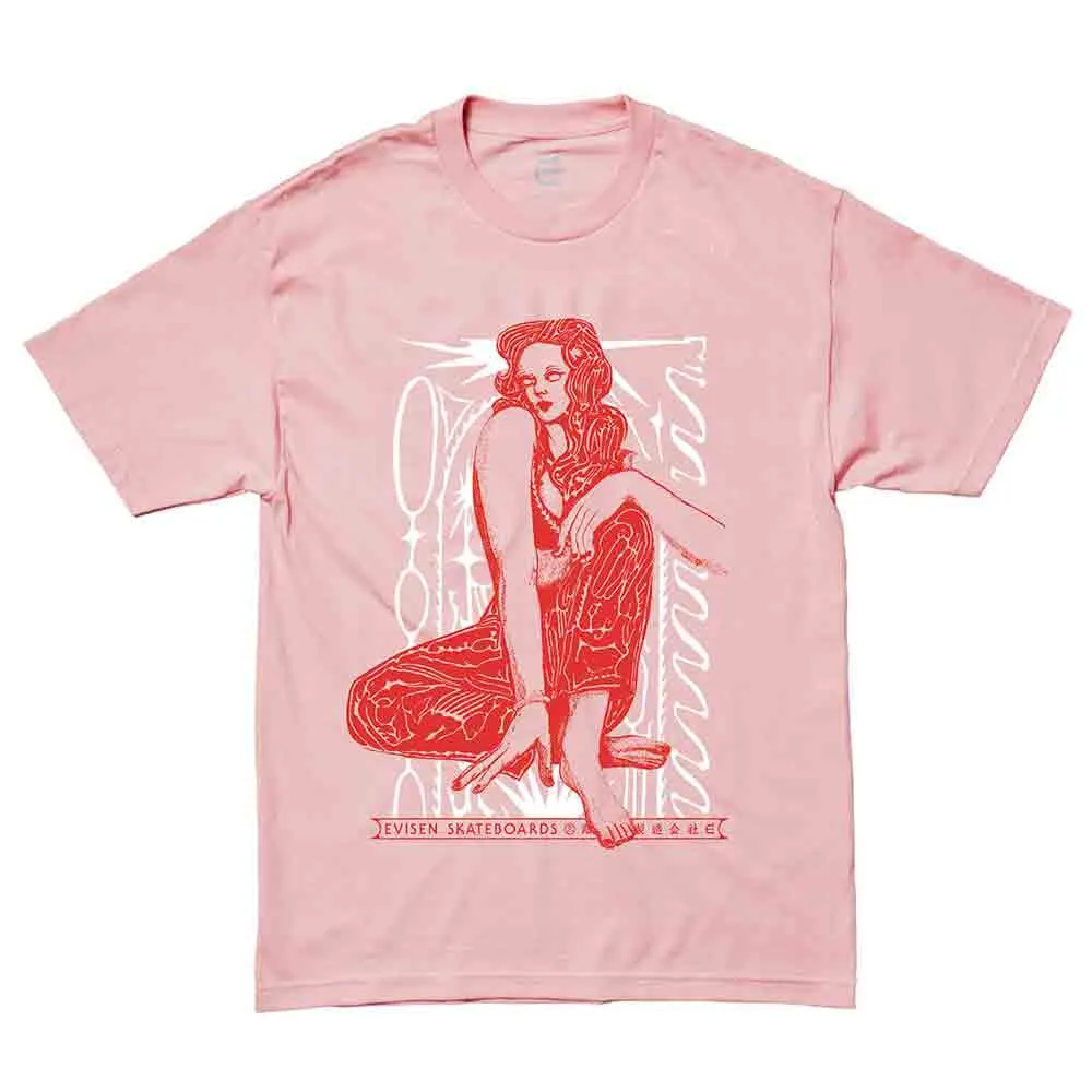 EVISEN SKATEBOARDS PULSE SANCTUARY TEE LIGHT PINK