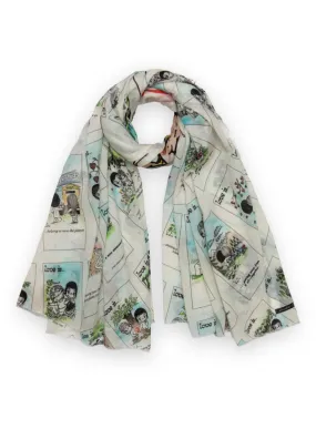 FALIERO SARTI | Ecology Scarf in White and Print