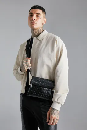 Faux Leather Quilted Cross Body Bag | boohooMAN UK