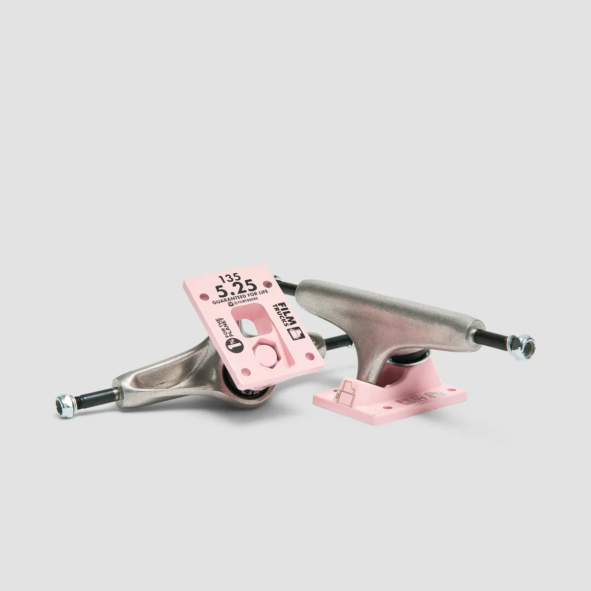 Film 5.25 Skateboard Trucks 1 Pair Pink Marshmallow Baseplate - 8