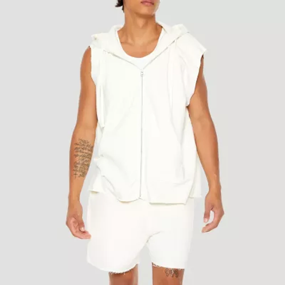 Forever 21 Mens Sleeveless Zipper Hoodie