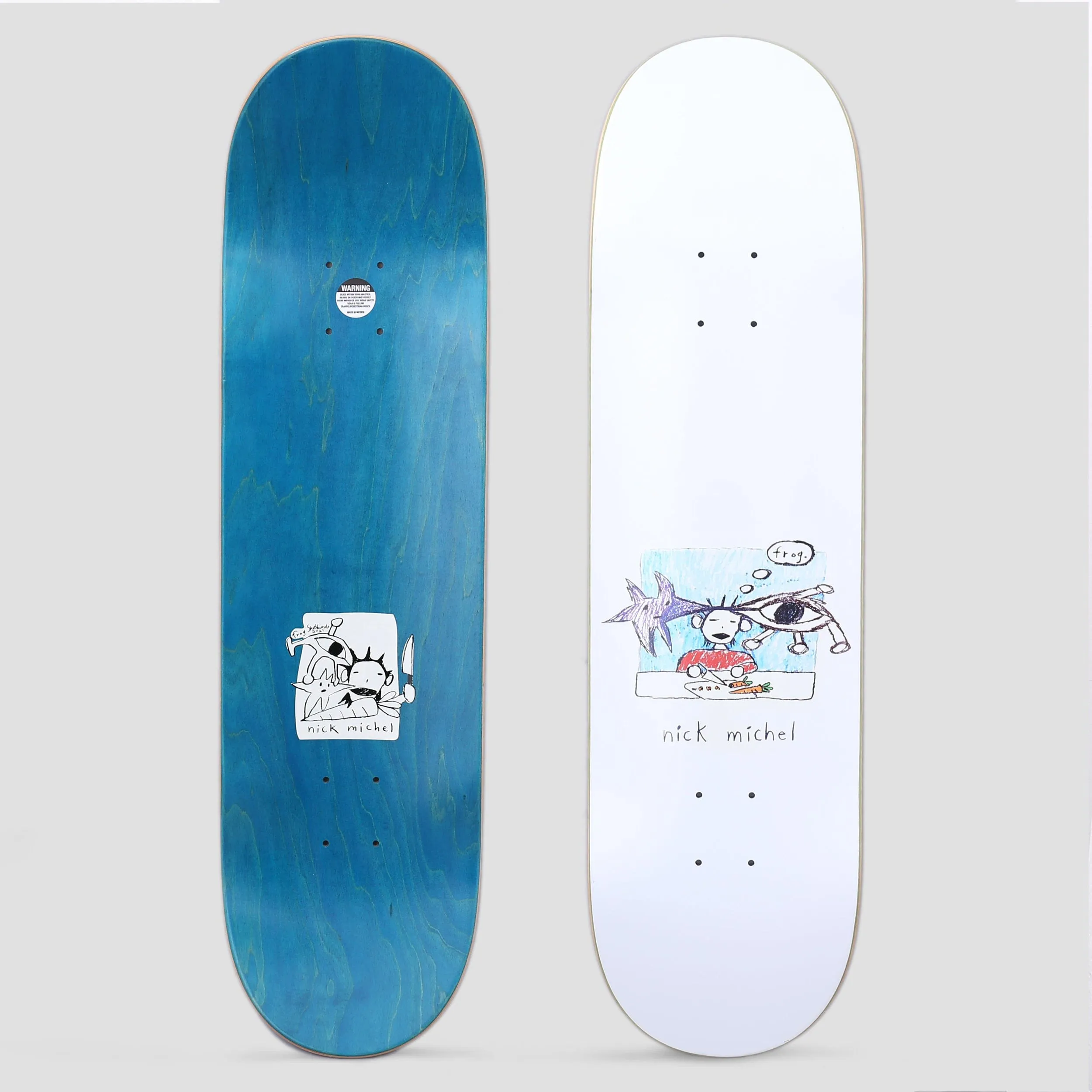 Frog 8.25 Carrots Nick Michel Pro Skateboard Deck White