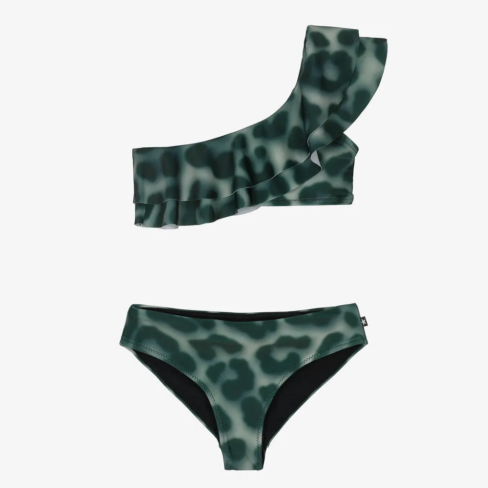 Girls Green Jaguar Bikini (UPF50+)