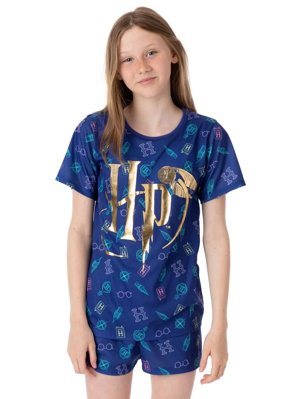 Harry Potter Kids Blue Short Pyjama Set (5-14yrs)