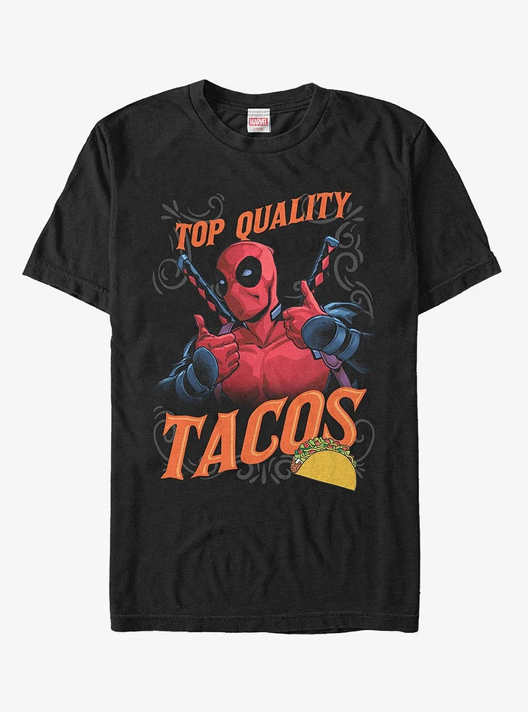 Hot Topic Marvel Deadpool Top Quality Tacos T-Shirt