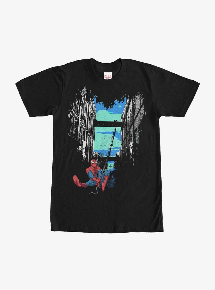 Hot Topic Marvel Spider-Man City T-Shirt