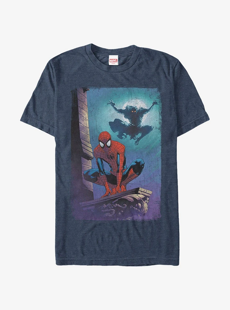 Hot Topic Marvel Spider-Man Green Goblin Attack T-Shirt