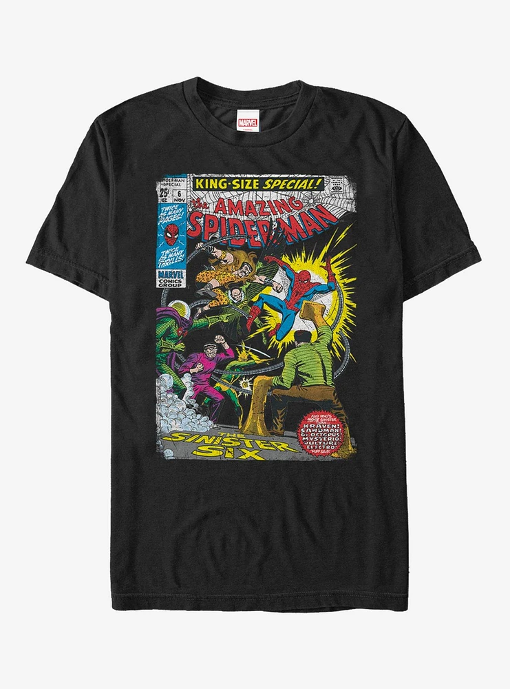 Hot Topic Marvel Spider-Man Sinister Six Comic T-Shirt