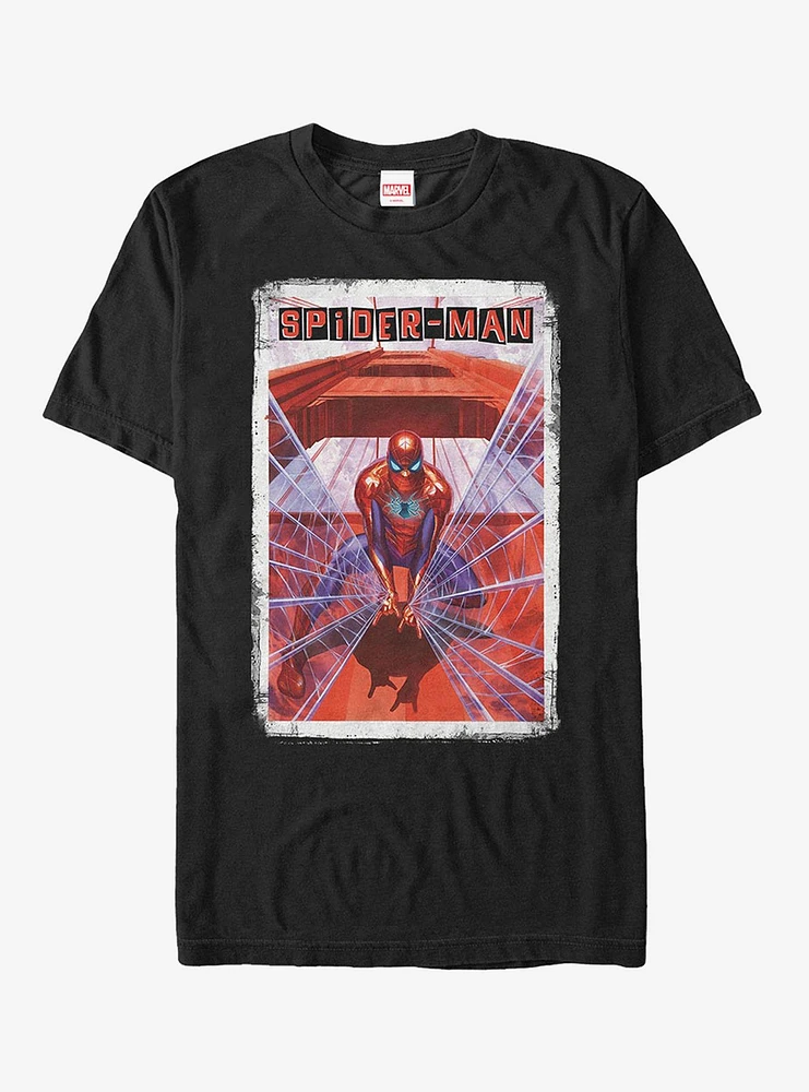 Hot Topic Marvel Spider-Man Web Page T-Shirt