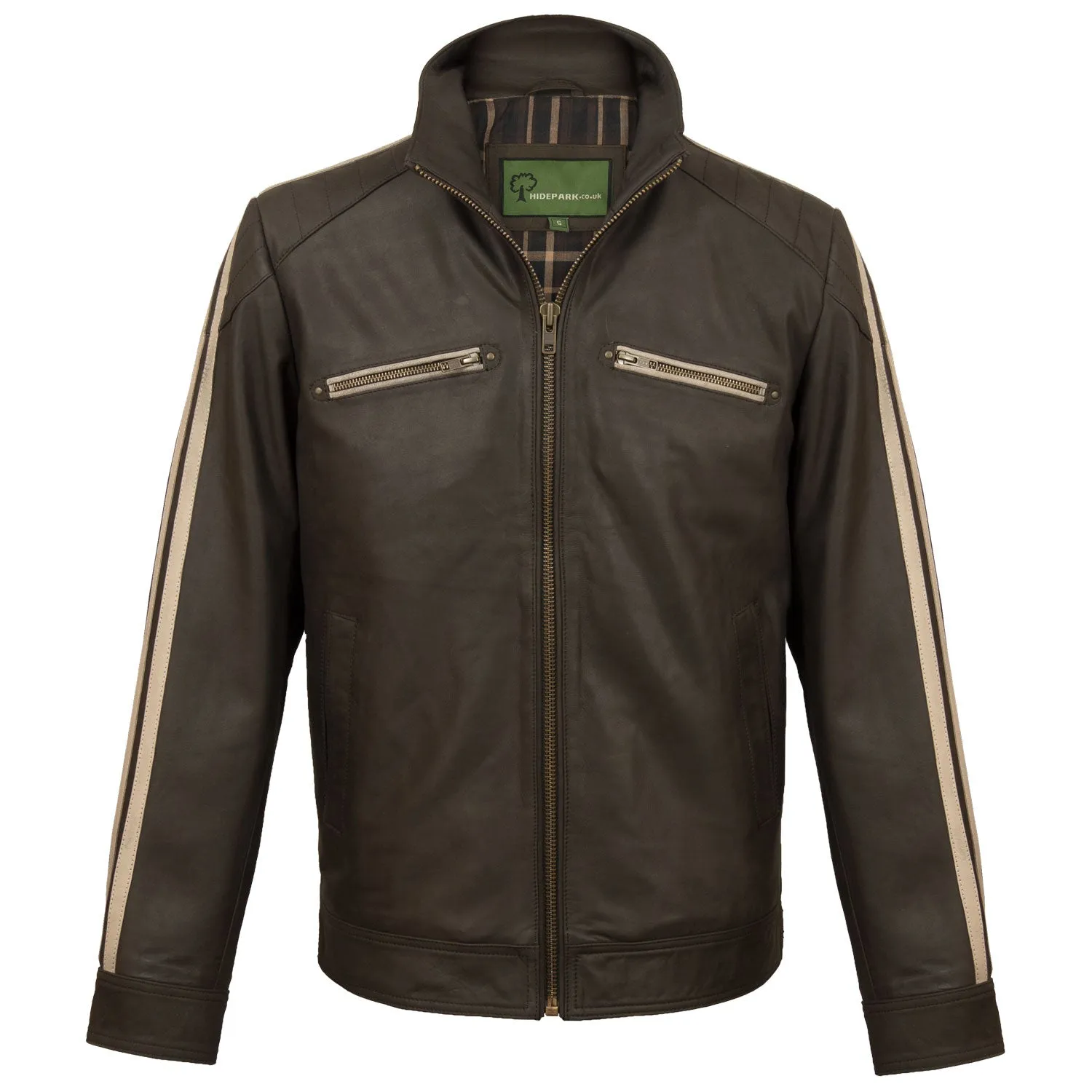 Lewis: Men's Brown Biker Leather Jacket