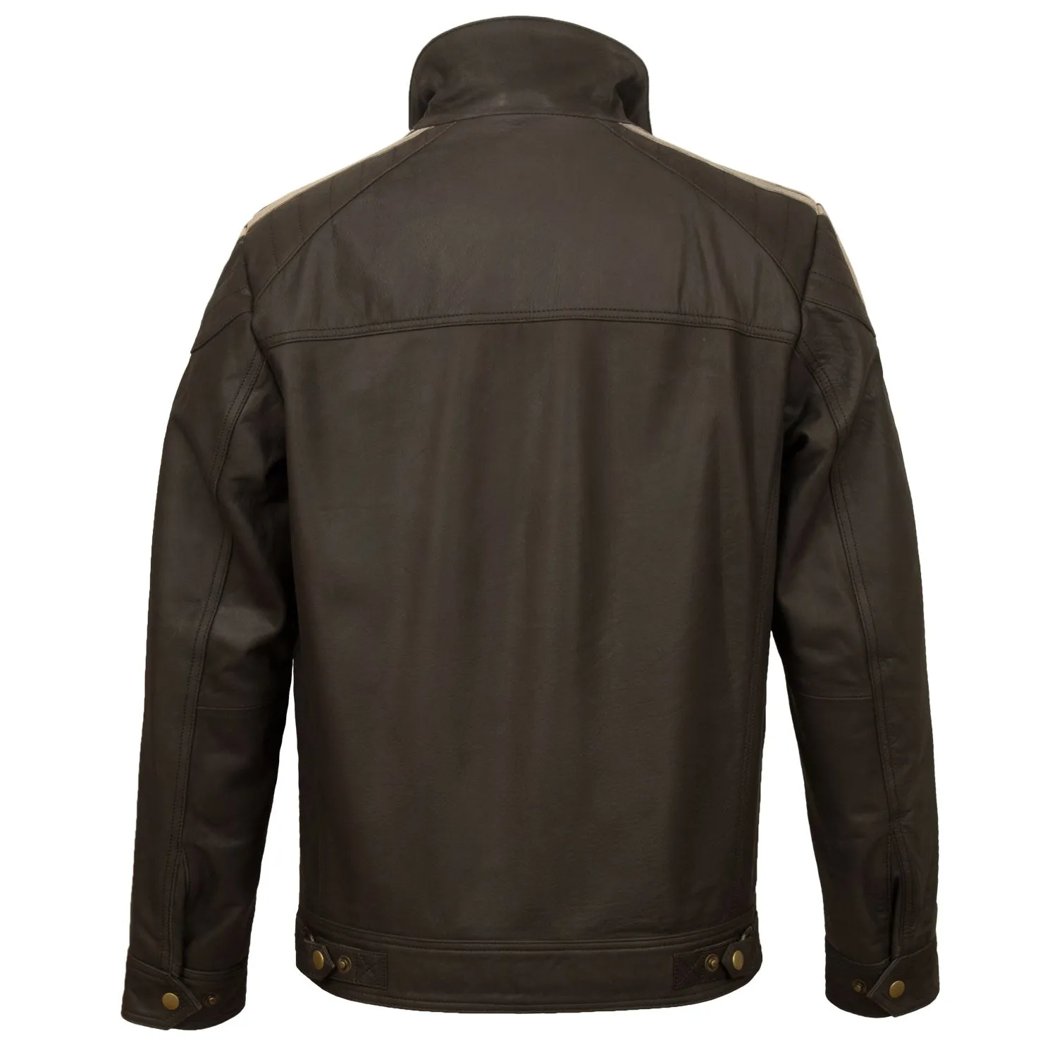 Lewis: Men's Brown Biker Leather Jacket