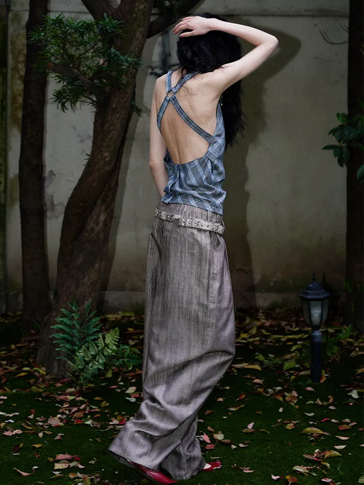 Loose Summer Relax High-Neck Wide-Pants