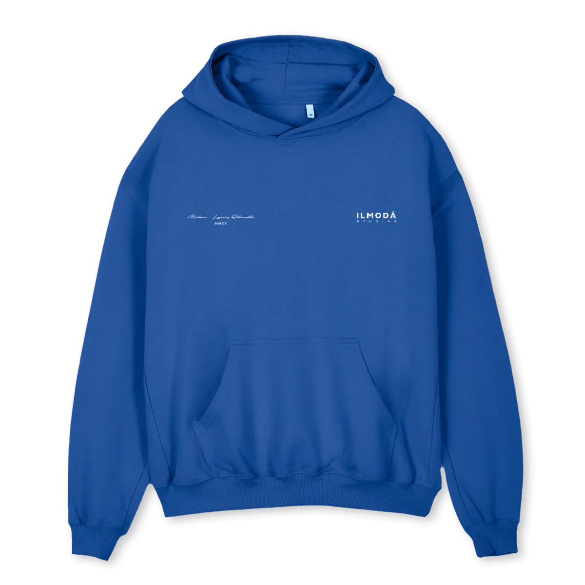 M H BLUE Cobalt Blue Oversized Hoodie.