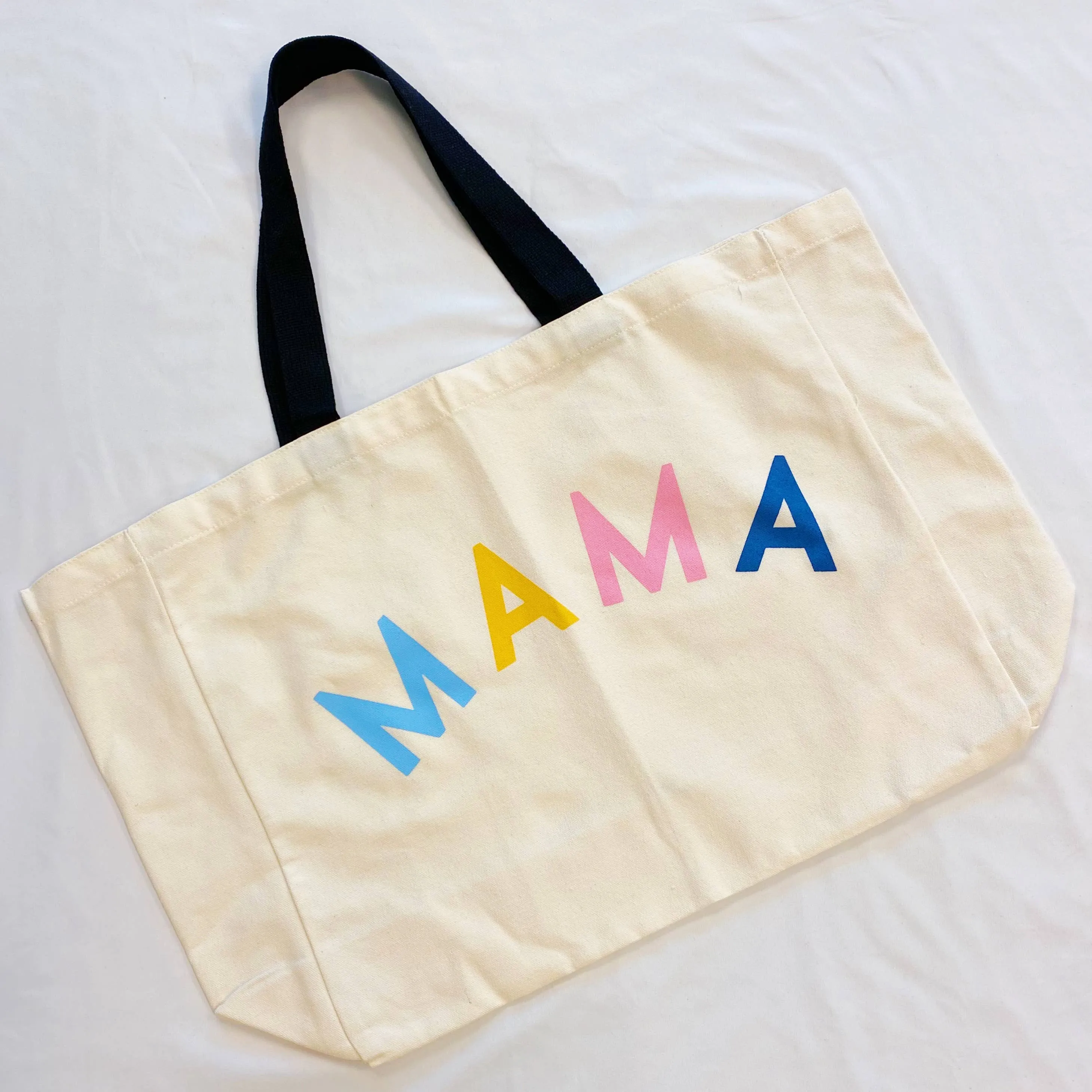 Mama Canvas Tote: Multi Colors