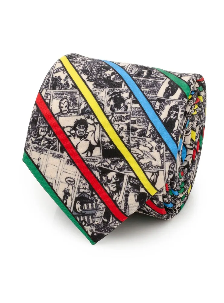 Marvel Avengers Comic Strip Men's Tie