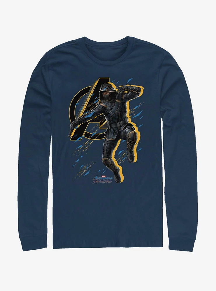 Marvel Avengers: Endgame Ronin Splatter Navy Blue Long-Sleeve T-Shirt