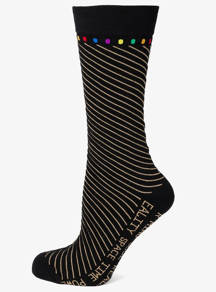 Marvel Avengers Infinity Stone Stripe Black Stripe Socks