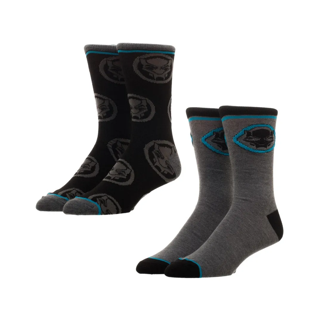 MARVEL BLACK PANTHER 2 PACK CREW SOCKS