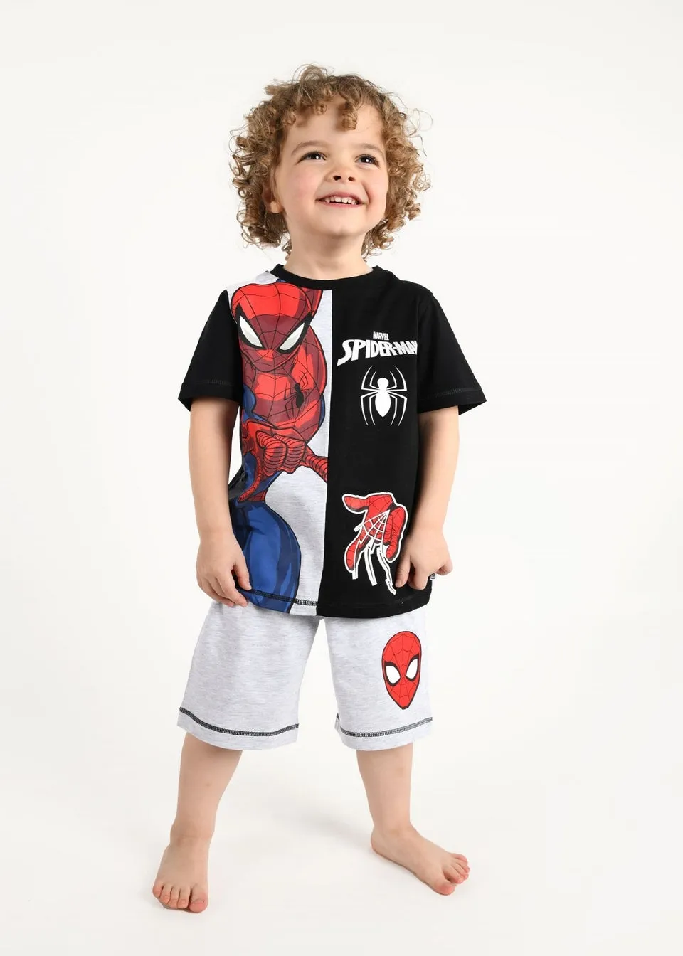 Marvel Boys Black Spiderman Pjyama Set (4-8 yrs)