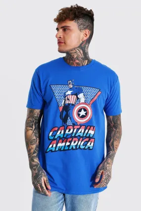 Marvel Captain America License T-shirt | boohooMAN UK