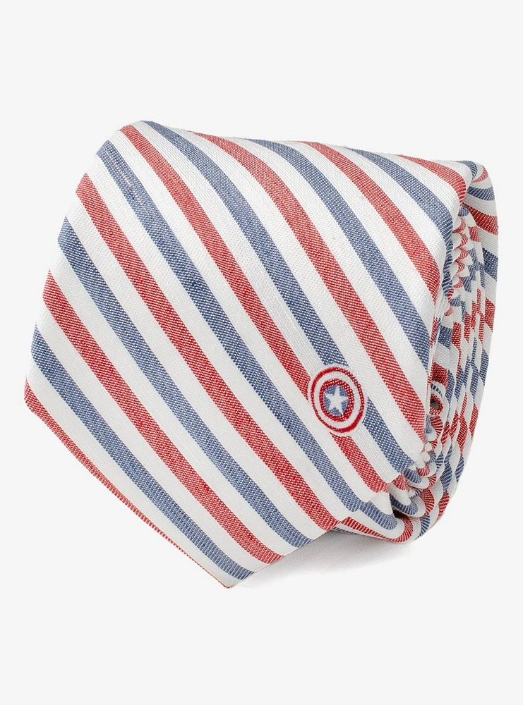 Marvel Captain America Striped White Men's Tie